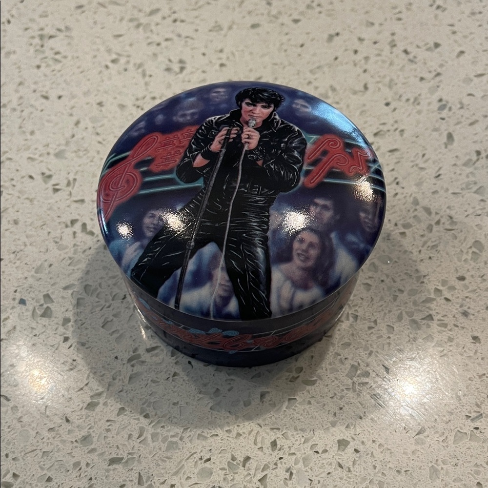 Ardleigh-Elliott Retro Elvis 1968 Comeback Travel Music-Themed Trinket Box